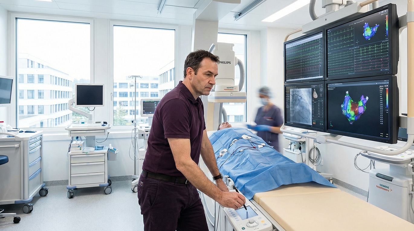 elektrophysiologische untersuchung erkennt rhythmusstoerungen